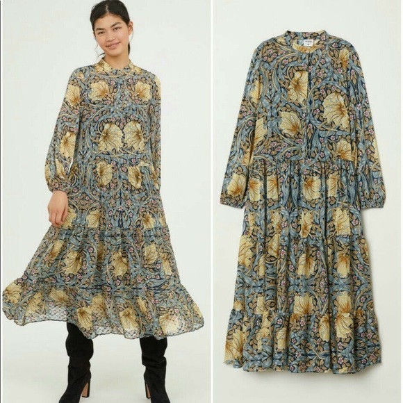 H&M Dresses & Skirts - H&M Morris & Co Printed Maxi Dress- Size 4